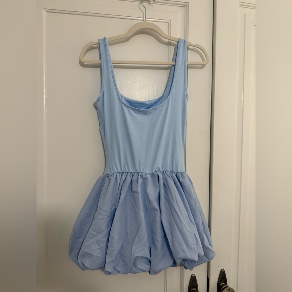 Light Blue Sleeveless Bubble Dress